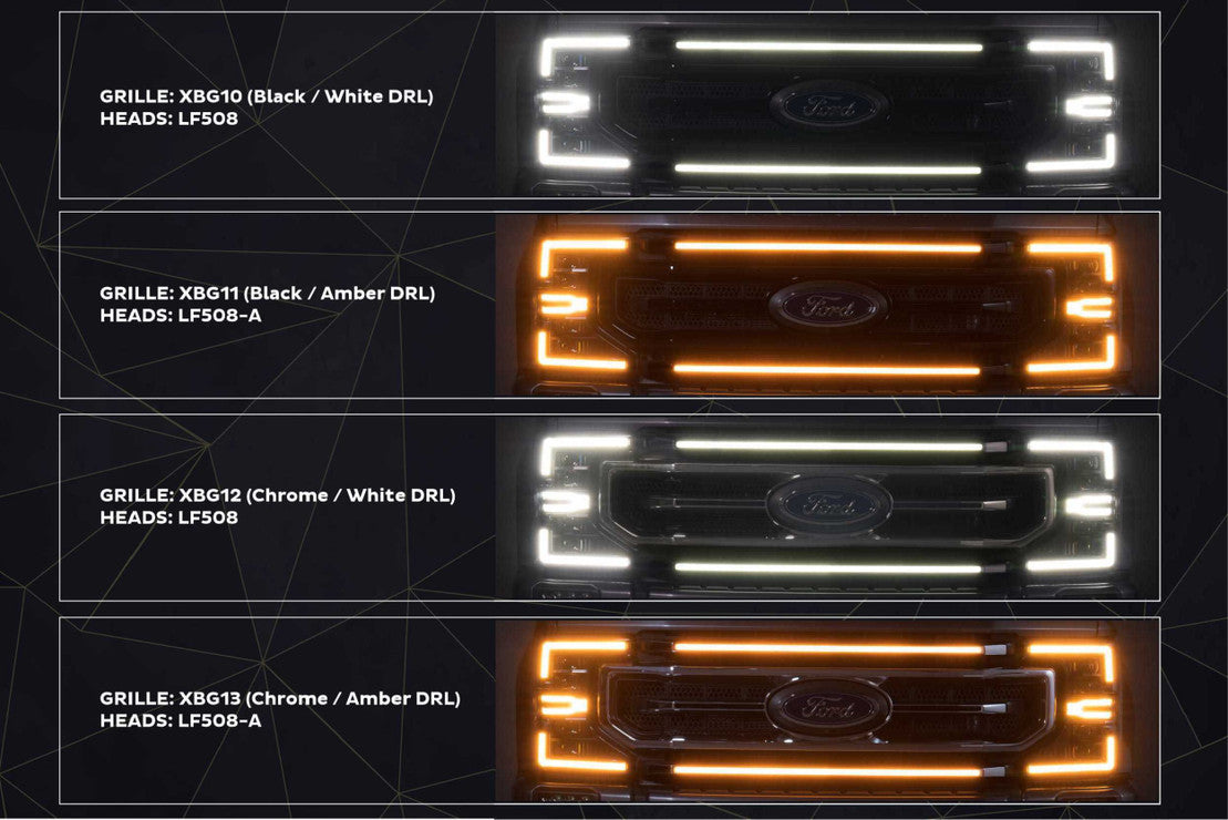 FORD SUPER DUTY (20-22): MORIMOTO XBG LED COMPLETE GRILLE