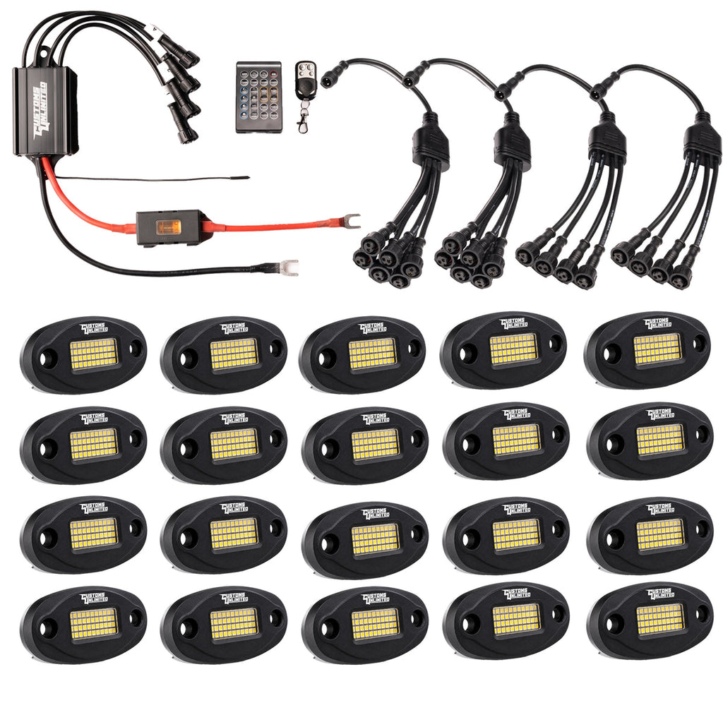 Pure White 48 LED PLUG & PLAY EXTREME BRIGHTNESS ROCK LIGHT KIT