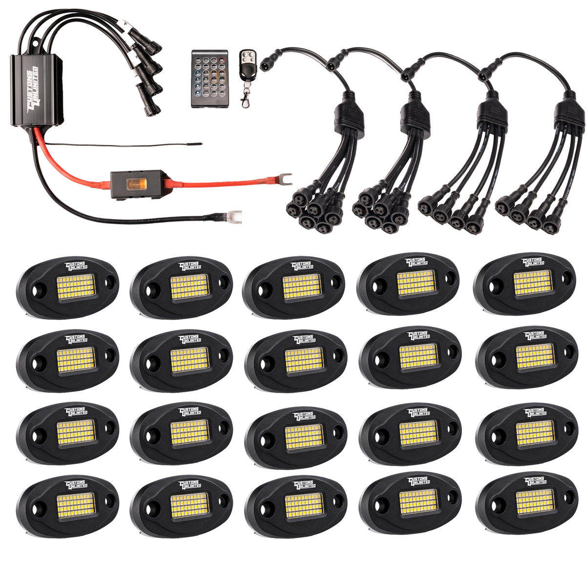 Pure White 48 LED PLUG & PLAY EXTREME BRIGHTNESS ROCK LIGHT KIT