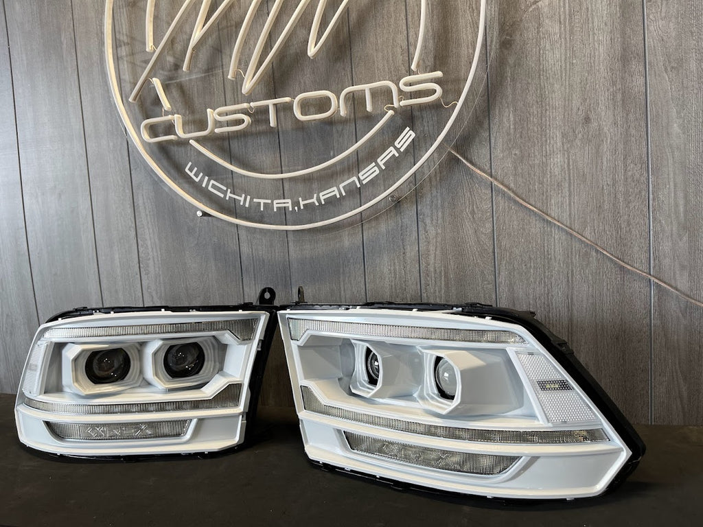 2009-18 DODGE RAM ALPHAREX G2 5TH GEN RAM STYLE HEADLIGHTS