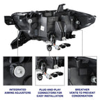 2016-2023 Toyota Tacoma LED Projector Headlights with Selectable DRL