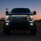 2017-2019 Ford F-250/F-350/F-450/F-550 LED Top Grille Light Bar – Single Strip, IP67, Plug-and-Play