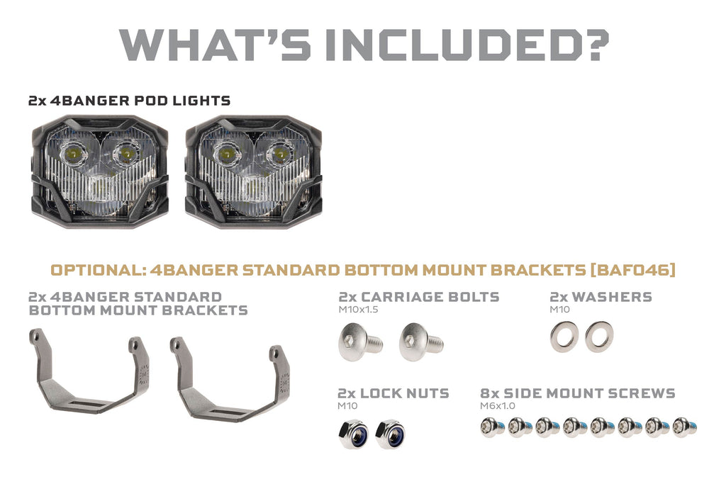 Morimoto 4Banger LED Pods: NCS Spot Beam