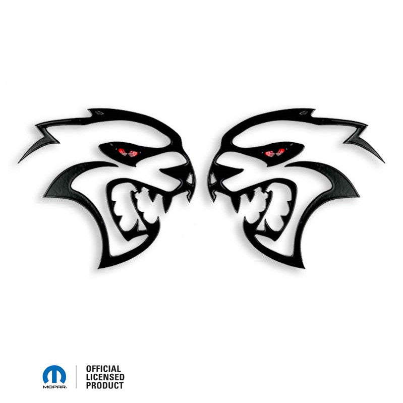 2021-2026 Dodge Durango | 4" Hellcat Redeye Cutout Fender Badges with Jewel Eye