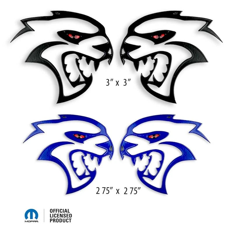 2015-2023 Dodge Challenger & Charger | Hellcat Redeye Cutout Fender Badges with Jewel Eye