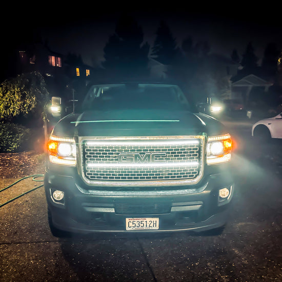 2015-2017 GMC Sierra 2500/3500 Denali LED Grille Light Kit – IP67 Waterproof, Plug-and-Play Ready Install