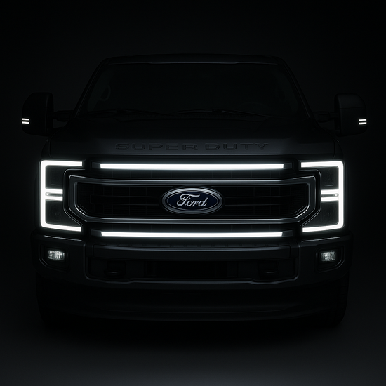 2021-2022 Ford F-250/F-350/F-450/F-550 LED Grille Light Kit – Non-High-Flow, KR/STX/XLT/Platinum, IP67