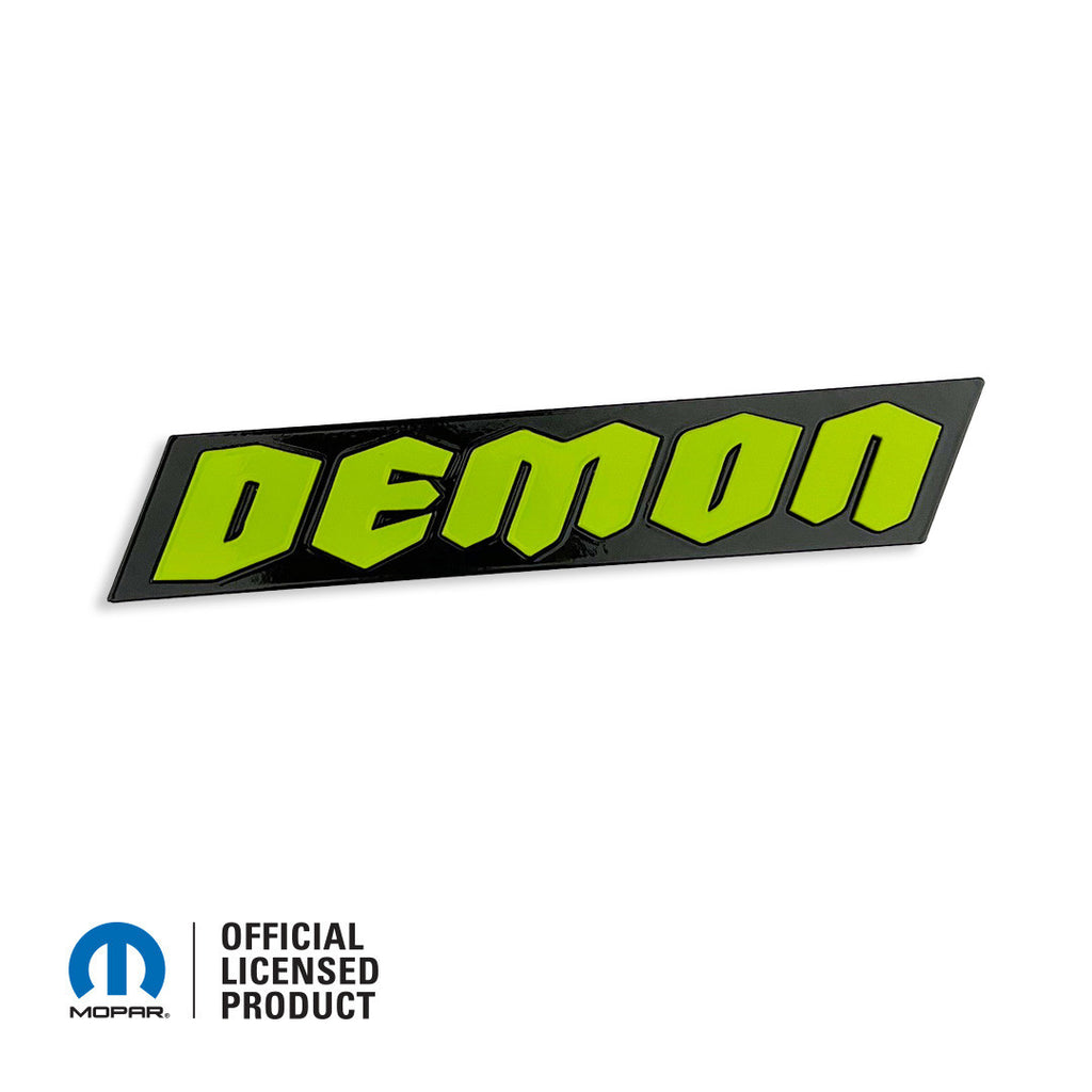 2018-2023 Dodge Challenger | Demon Font Two-Color Acrylic Badge