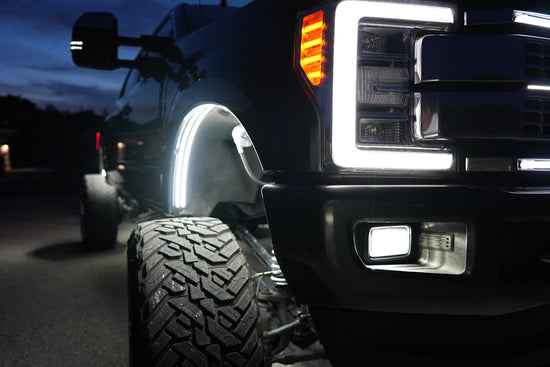 "GHOST" LED Fender-Well Light Kit – 4-Piece, Fits U.S. Full-Size Trucks w/ Plastic Liners, IP68, T52 Aluminum