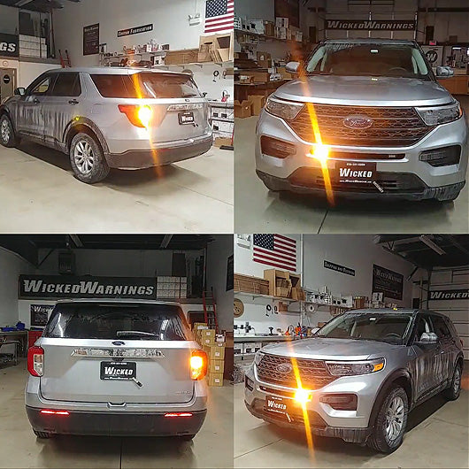 4-Corner Amber Strobe Light Kit