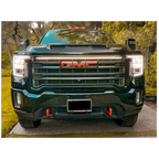 2020-2023 GMC Sierra 2500/3500 AT4 LED “Power” Grille Light Bar – IP67, Bolt-On, Black/Silver Frame