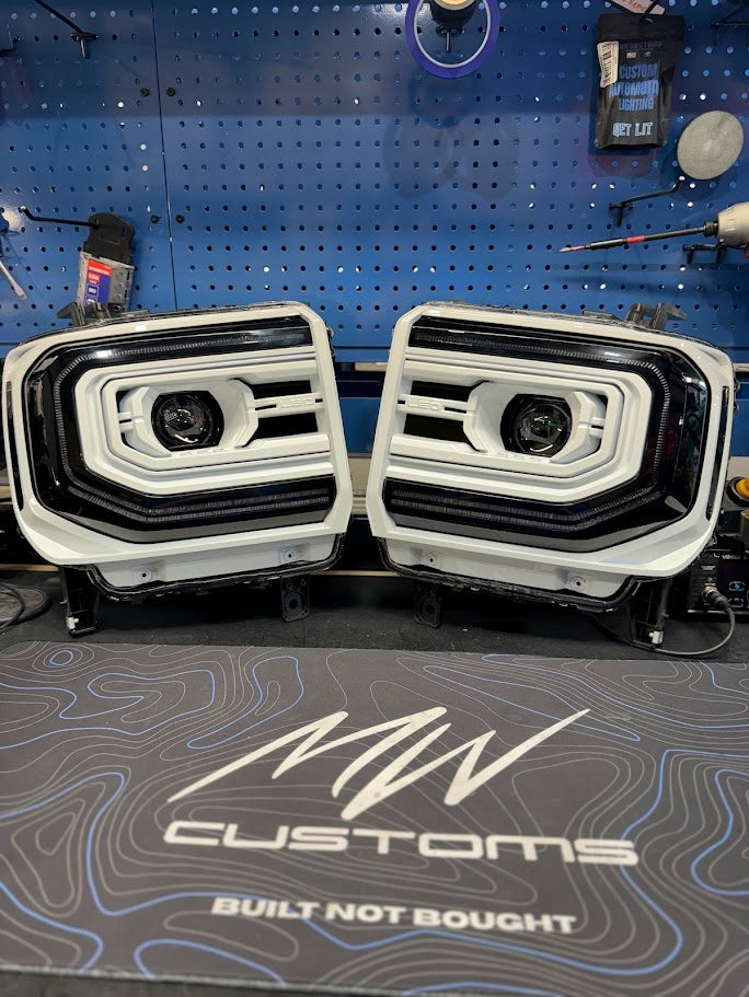 2014-18 GMC SIERRA C BAR STYLE HEADLIGHTS