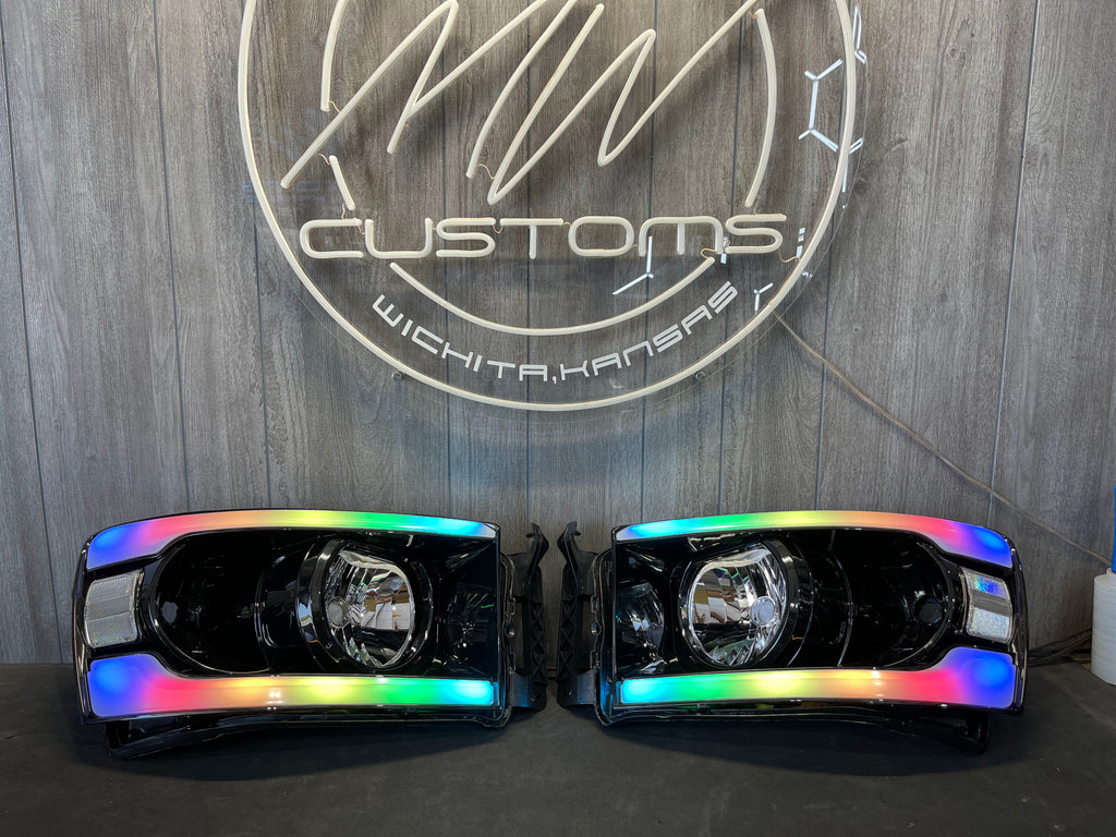 2006-08 DODGE RAM 5TH GEN STYLE HEADLIGHTS