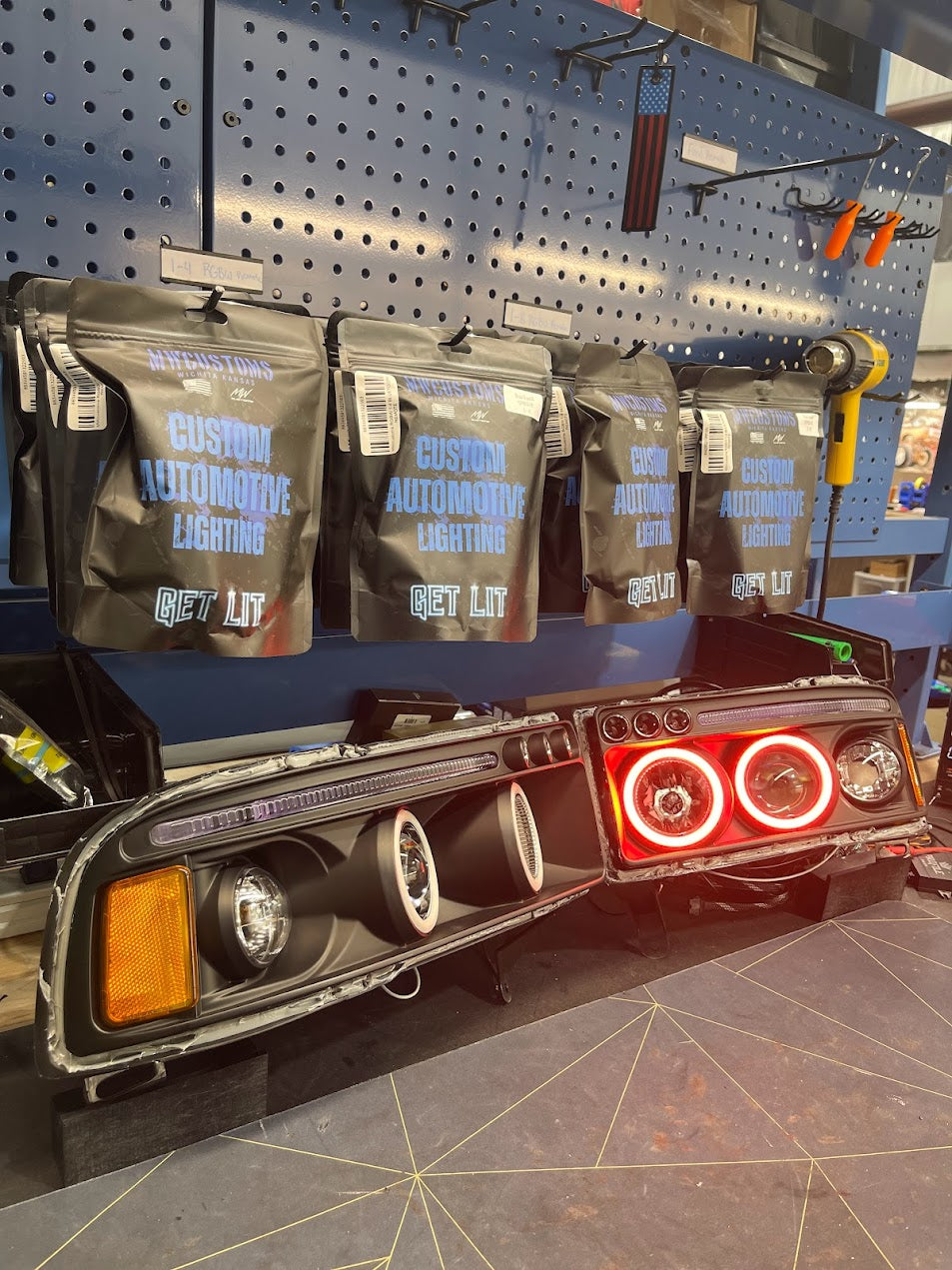 1994-2001 DODGE RAM 1500, 2500/3500 LED HALO HEADLIGHTS