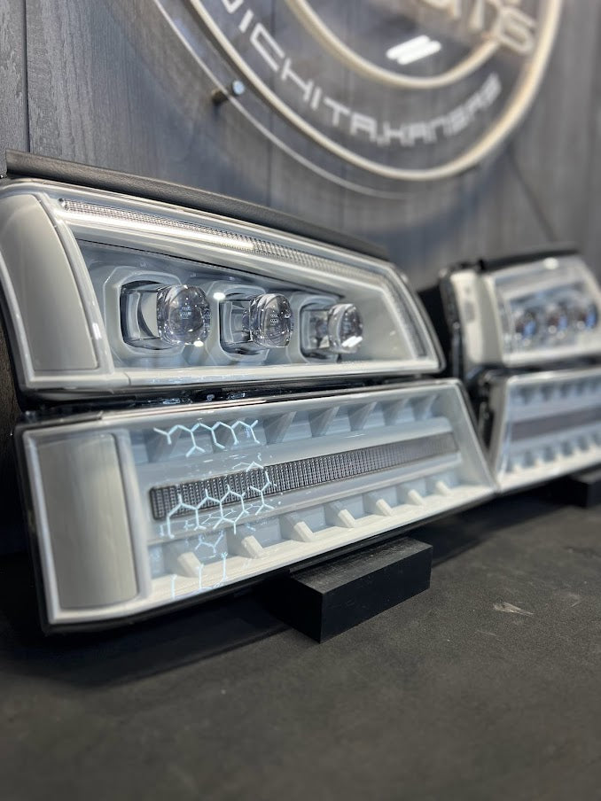 2003-07 CHEVROLET SILVERADO ALPHAREX HEADLIGHTS NOVA