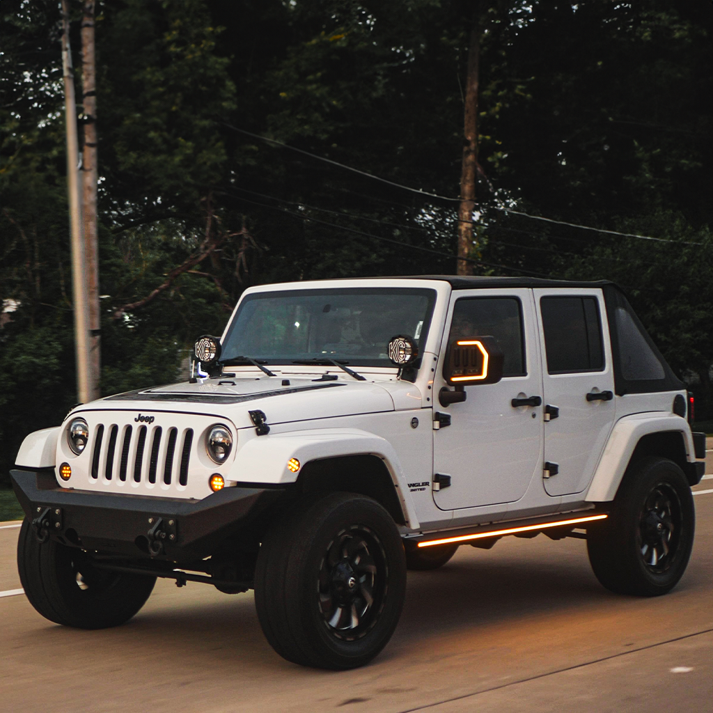 2007-2018 Jeep Wrangler JKU | Light Up Running Boards