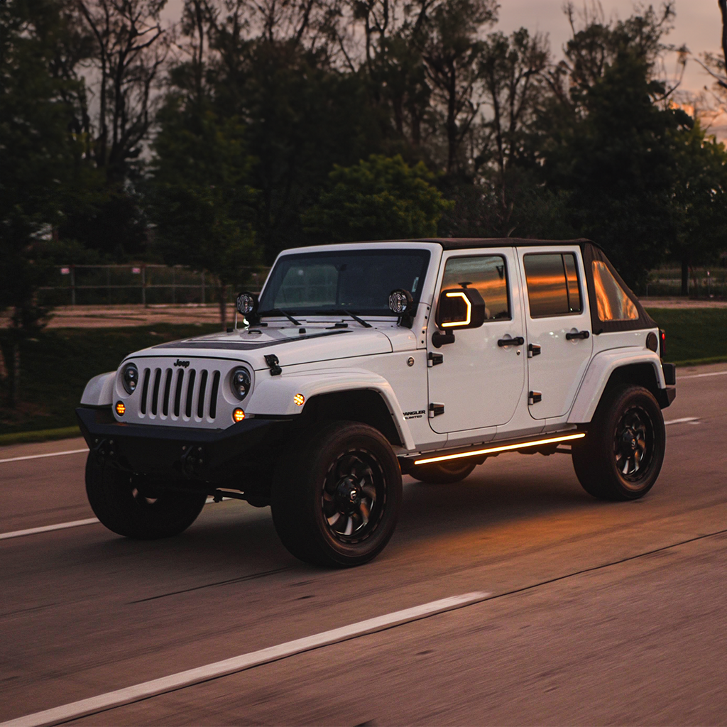 2007-2018 Jeep Wrangler JKU | Light Up Running Boards
