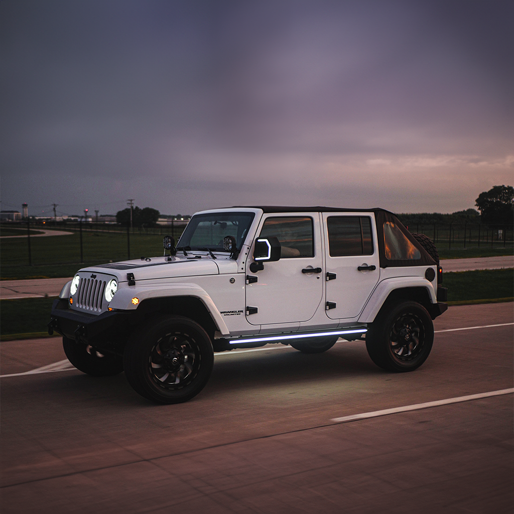 2007-2018 Jeep Wrangler JKU | Light Up Running Boards