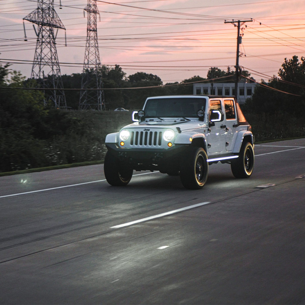 2007-2018 Jeep Wrangler JKU | Light Up Running Boards