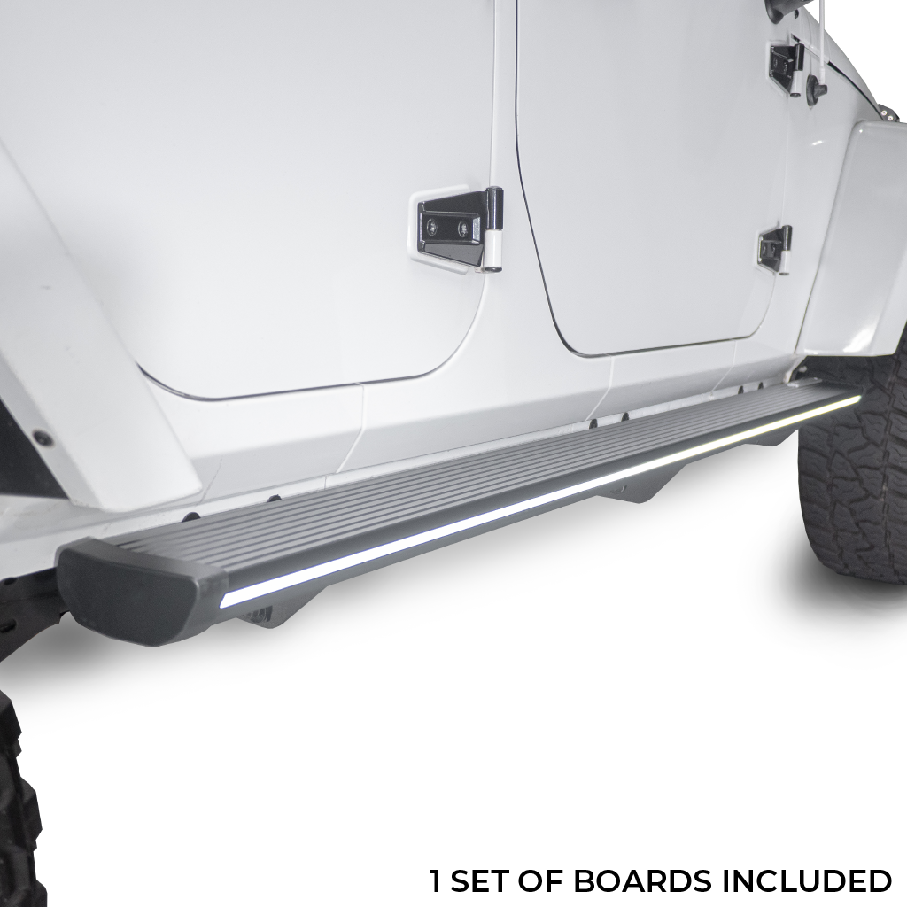 2007-2018 Jeep Wrangler JKU | Light Up Running Boards