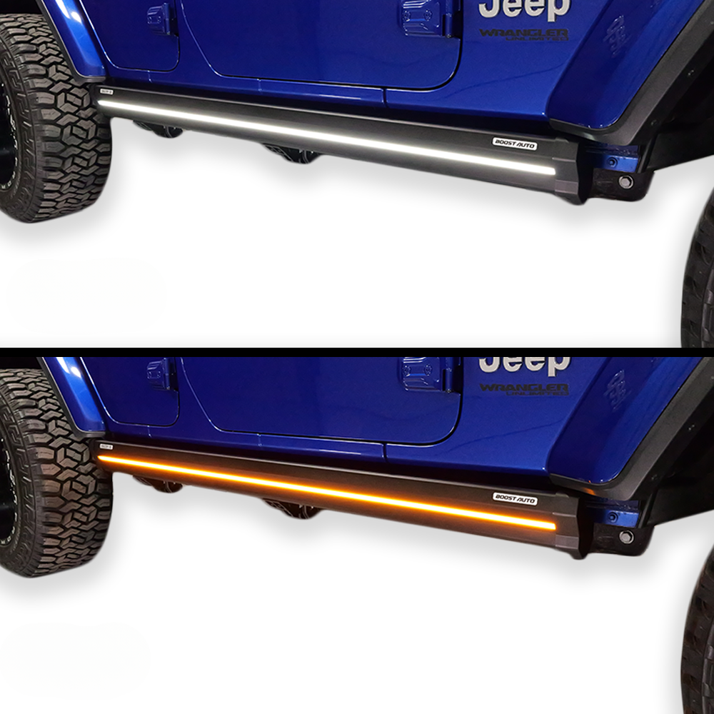 2018-2026 Jeep Wrangler JLU | Powered Light Up Running Boards