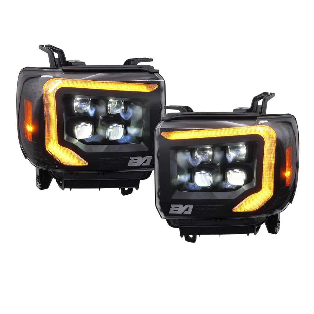 2014-2018 GMC Sierra 1500 | 2015-2019 GMC Sierra HD Boost VX4 LED Headlights
