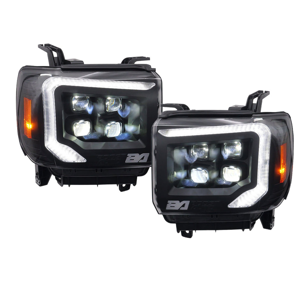 2014-2018 GMC Sierra 1500 | 2015-2019 GMC Sierra HD Boost VX4 LED Headlights