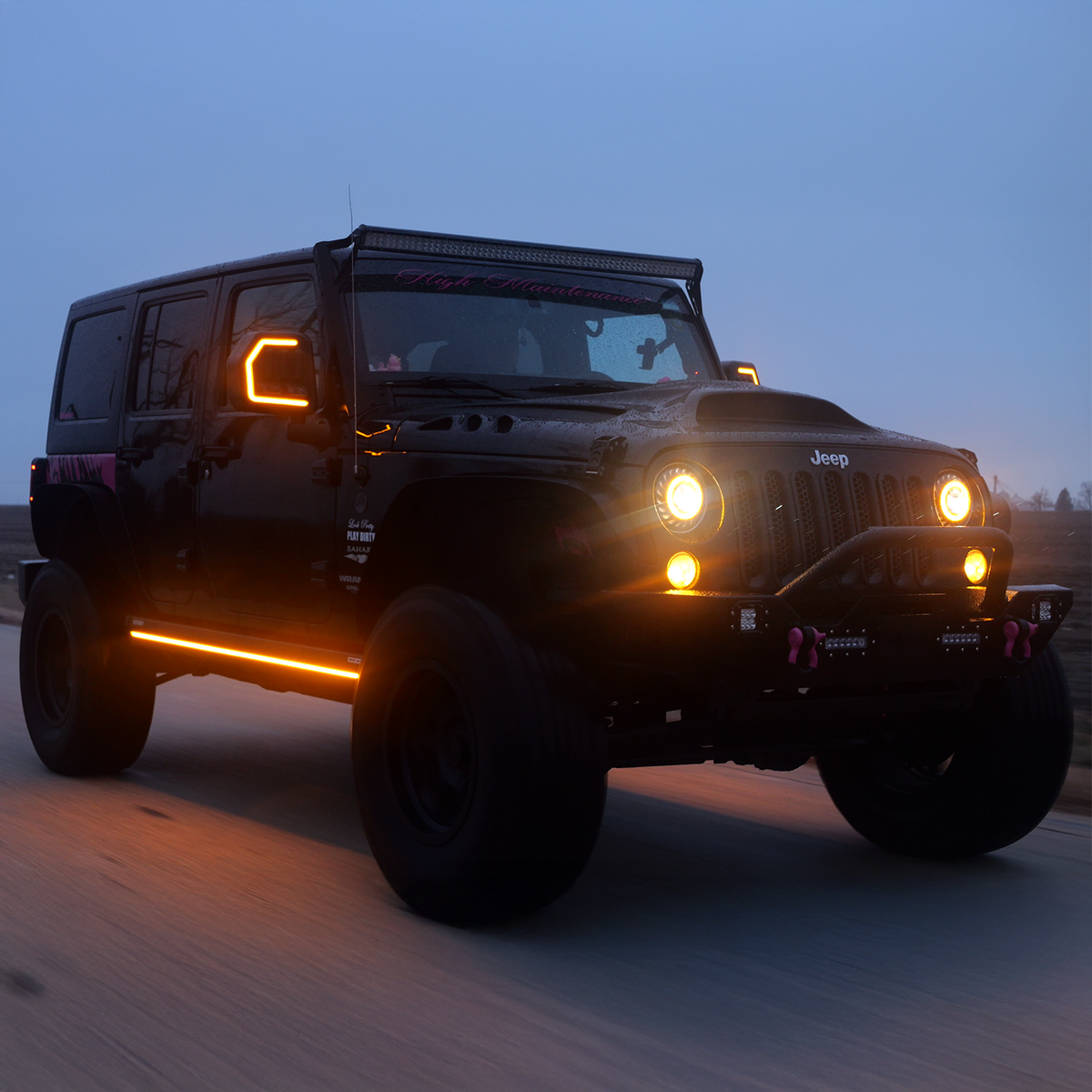 2007-2018 Jeep Wrangler JKU | Powered Light Up Running Boards