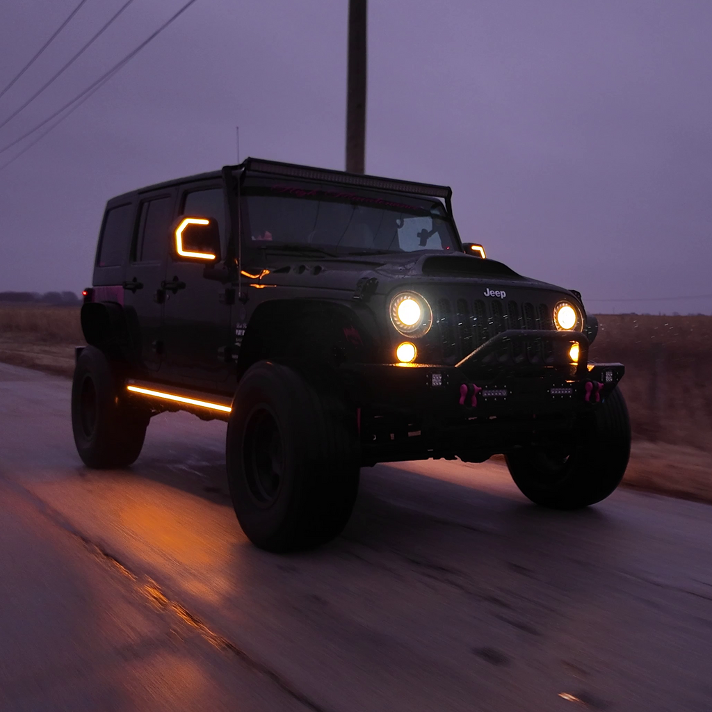 2007-2018 Jeep Wrangler JKU | Powered Light Up Running Boards