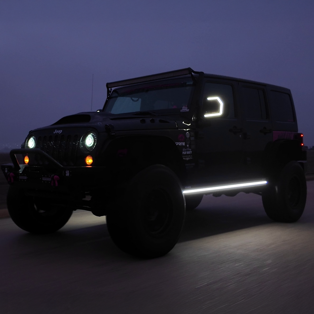 2007-2018 Jeep Wrangler JKU | Powered Light Up Running Boards