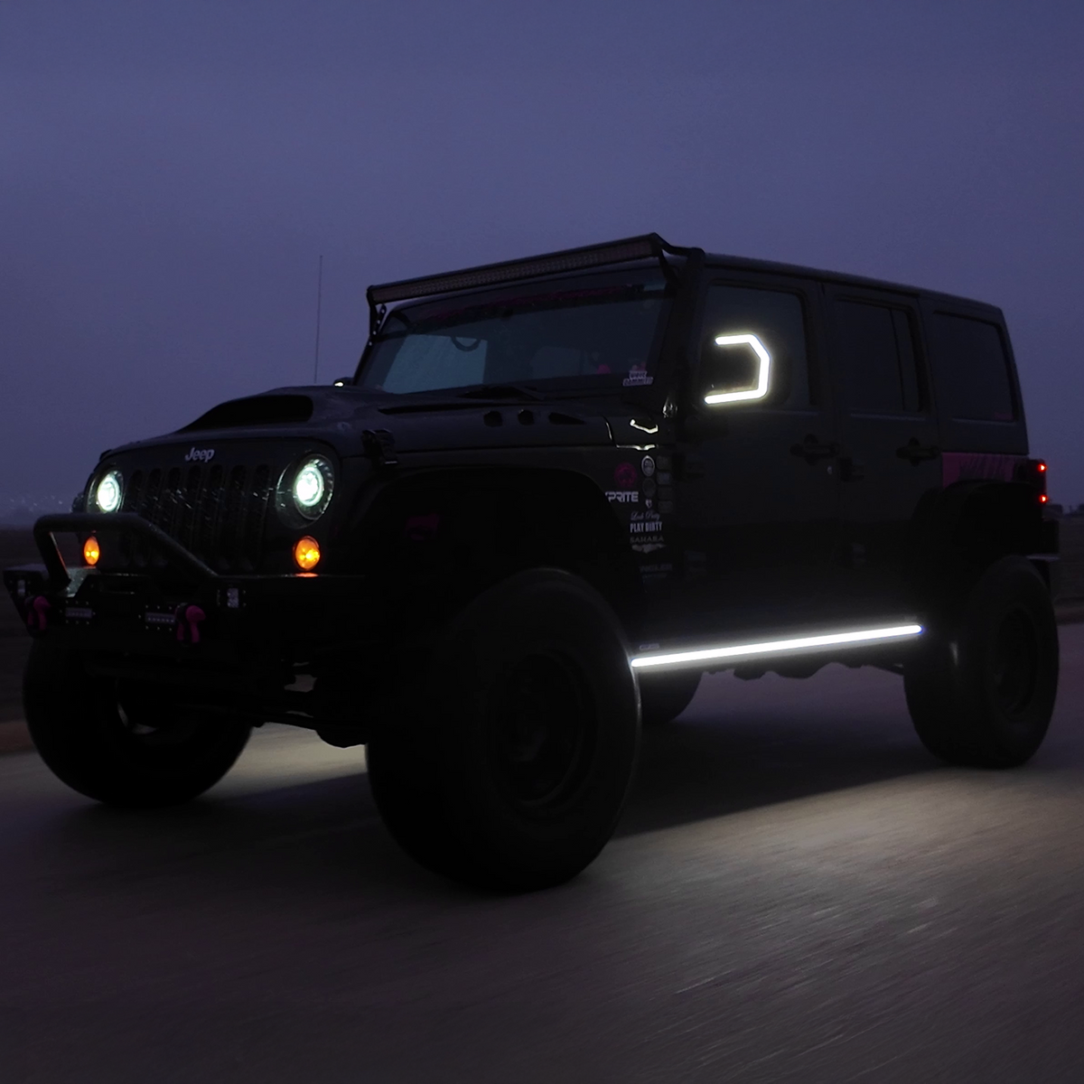 2007-2018 Jeep Wrangler JKU | Powered Light Up Running Boards