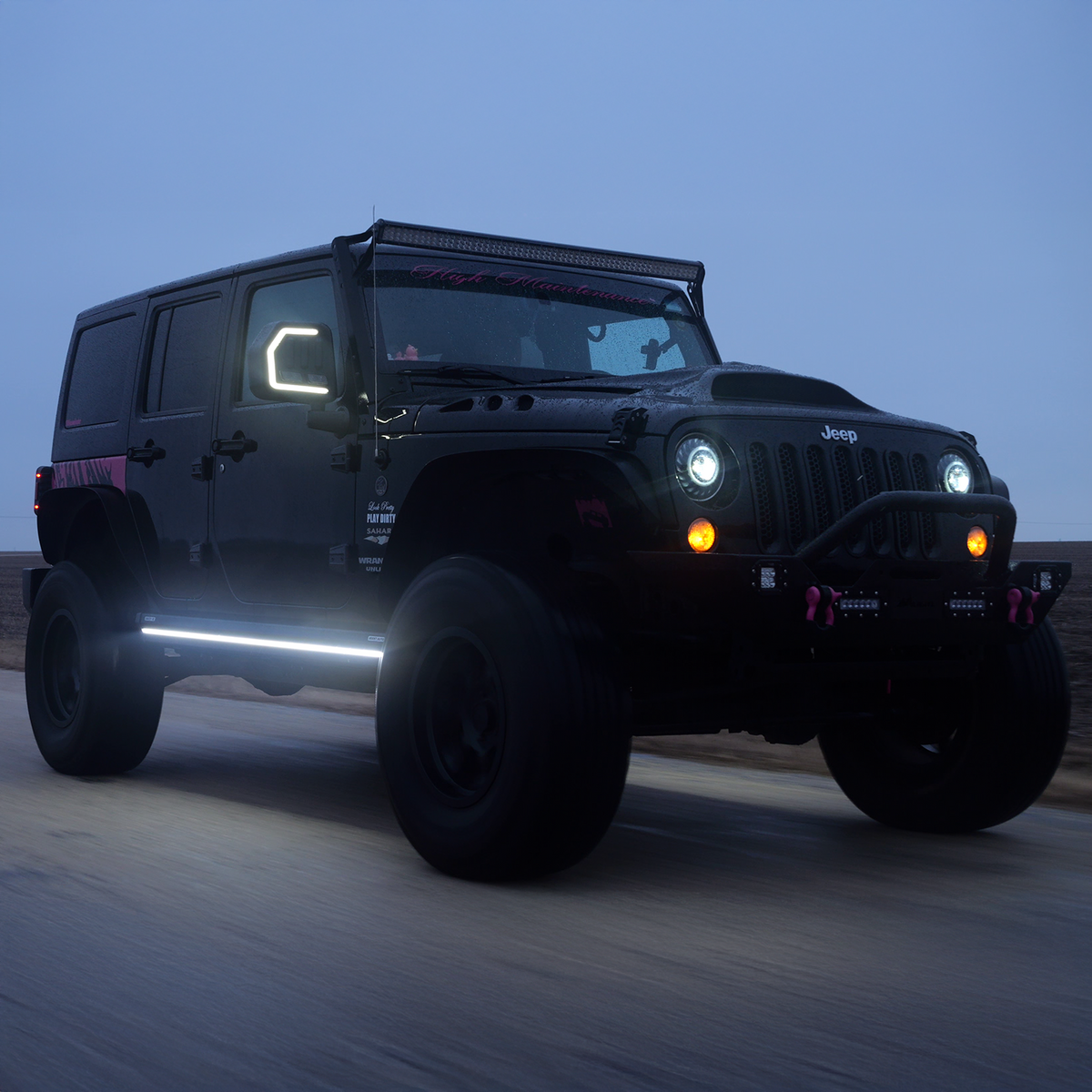 2007-2018 Jeep Wrangler JKU | Powered Light Up Running Boards