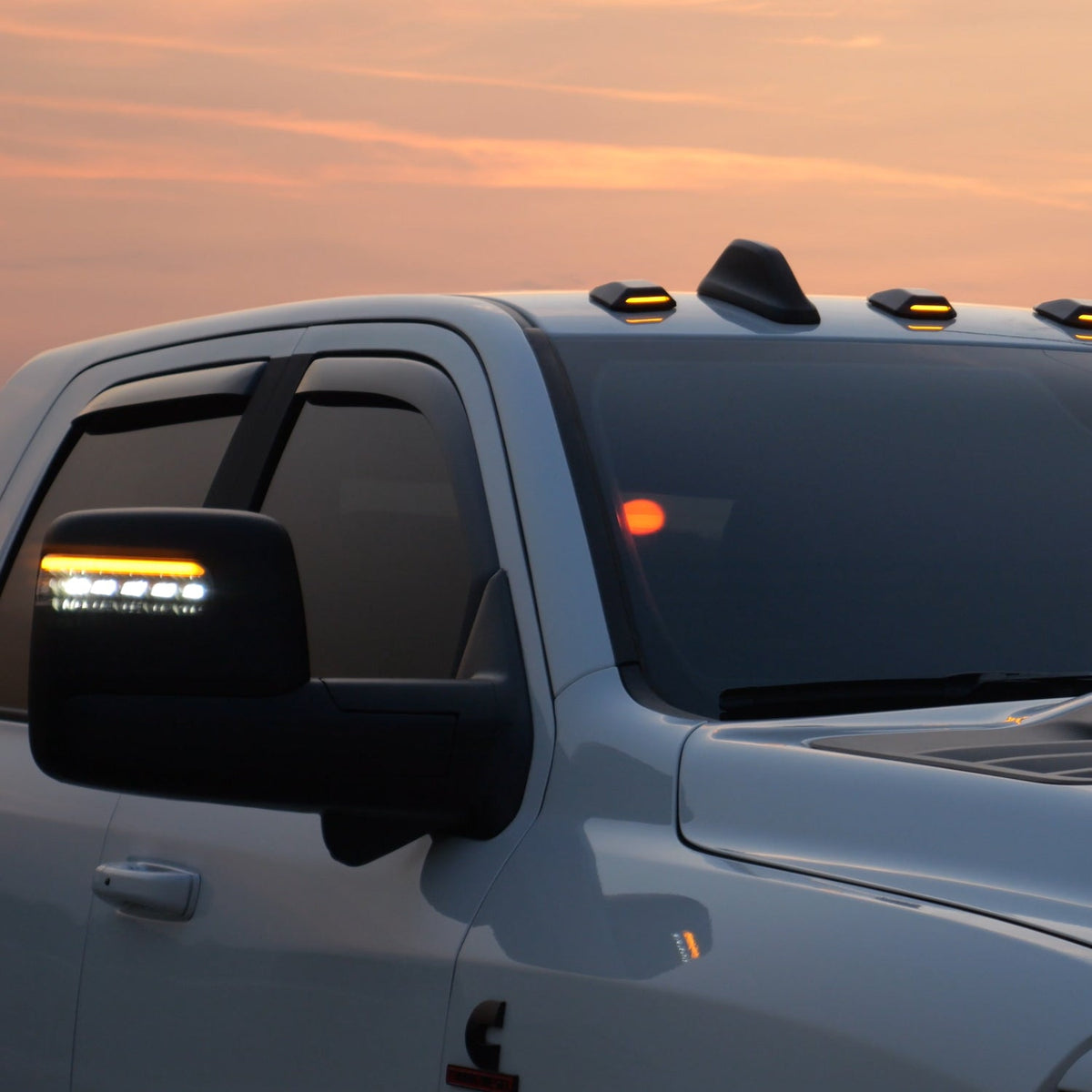 2023-2026 Ram 2500/3500 & 2025-2026 Ram 1500 Unpainted Tow Mirror Marker Lights – Spot Light Installed