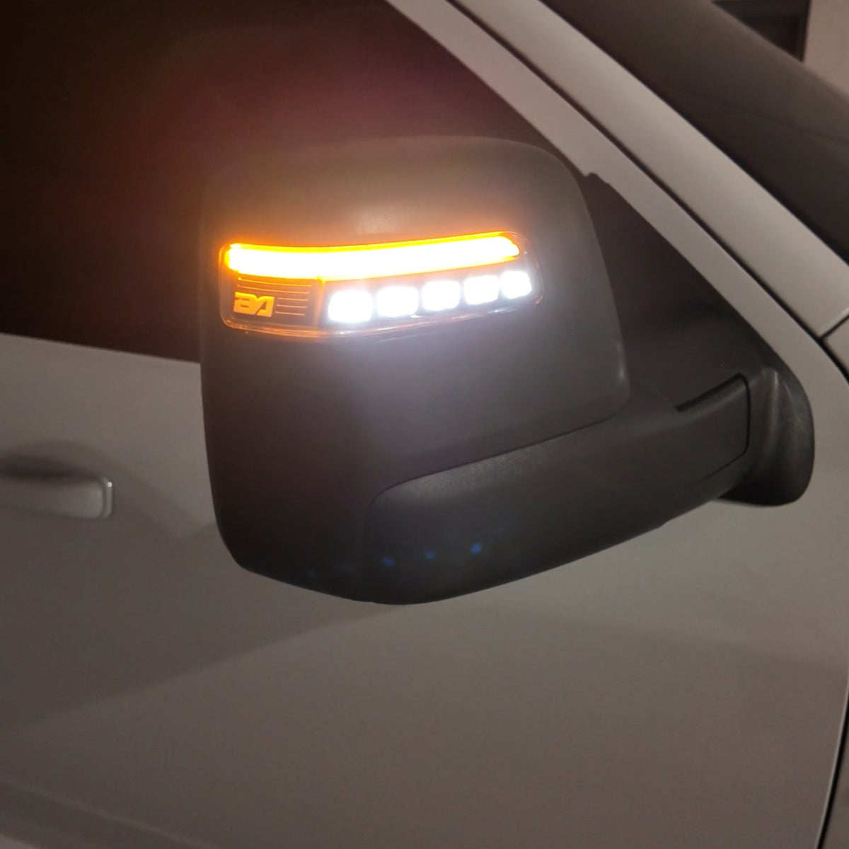 2023-2026 Ram 2500/3500 & 2025-2026 Ram 1500 Unpainted Tow Mirror Marker Lights – Spot Light Installed