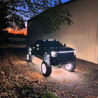 2020-2023 GMC Sierra 2500/3500 Denali LED “Power” Grille Light Bar – IP67, Plug-and-Play Ready, Black/Silver