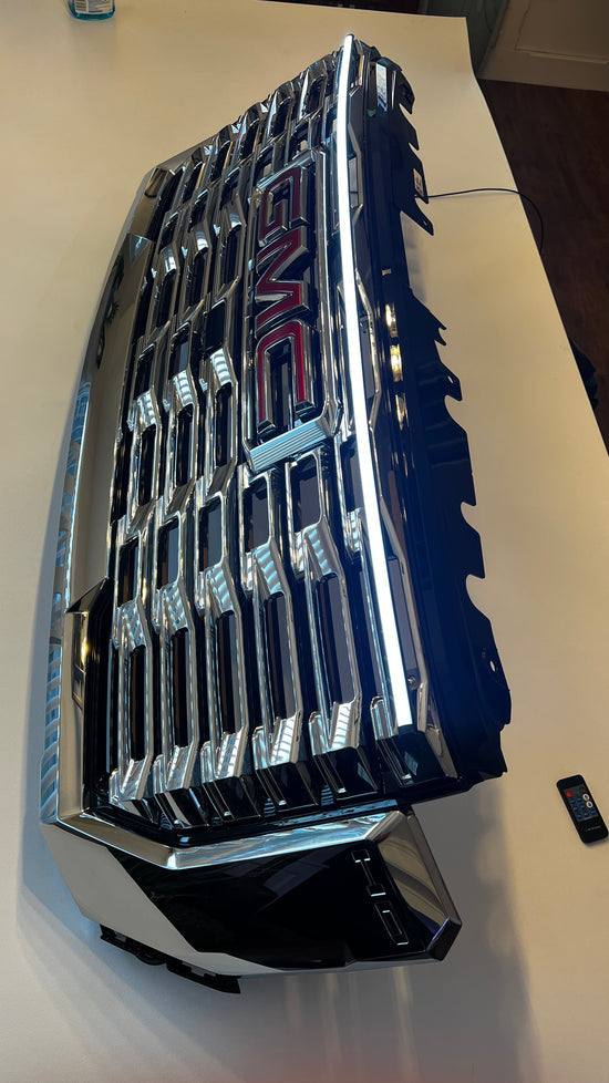 2024-2026 GMC Sierra 2500/3500 Denali & Denali Ultimate “Ghost” LED Grille Light Bar –, IP67