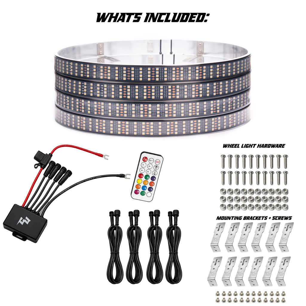 RGB+W Quad Row Wheel Lights