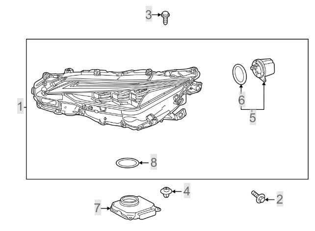 2021 - 24 LEXUS IS HEADLIGHT OEM