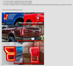 2015-2020 FORD F150 ALPHAREX LUXX SERIES TAIL LIGHTS (Fits factory halogen trucks only)