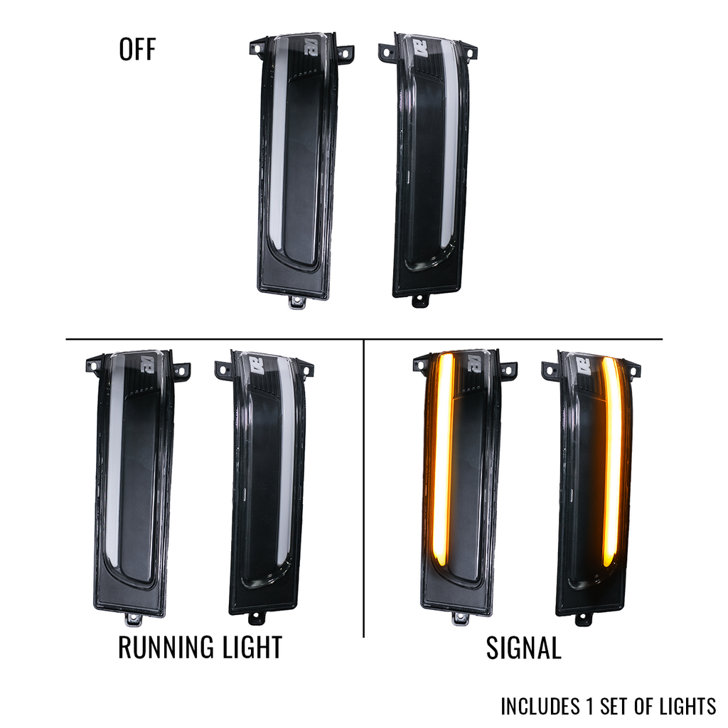 2023-2026 Ram 2500/3500 & 2025-2026 Ram 1500 Unpainted Tow Mirror Marker Lights – Sequential Signal Only
