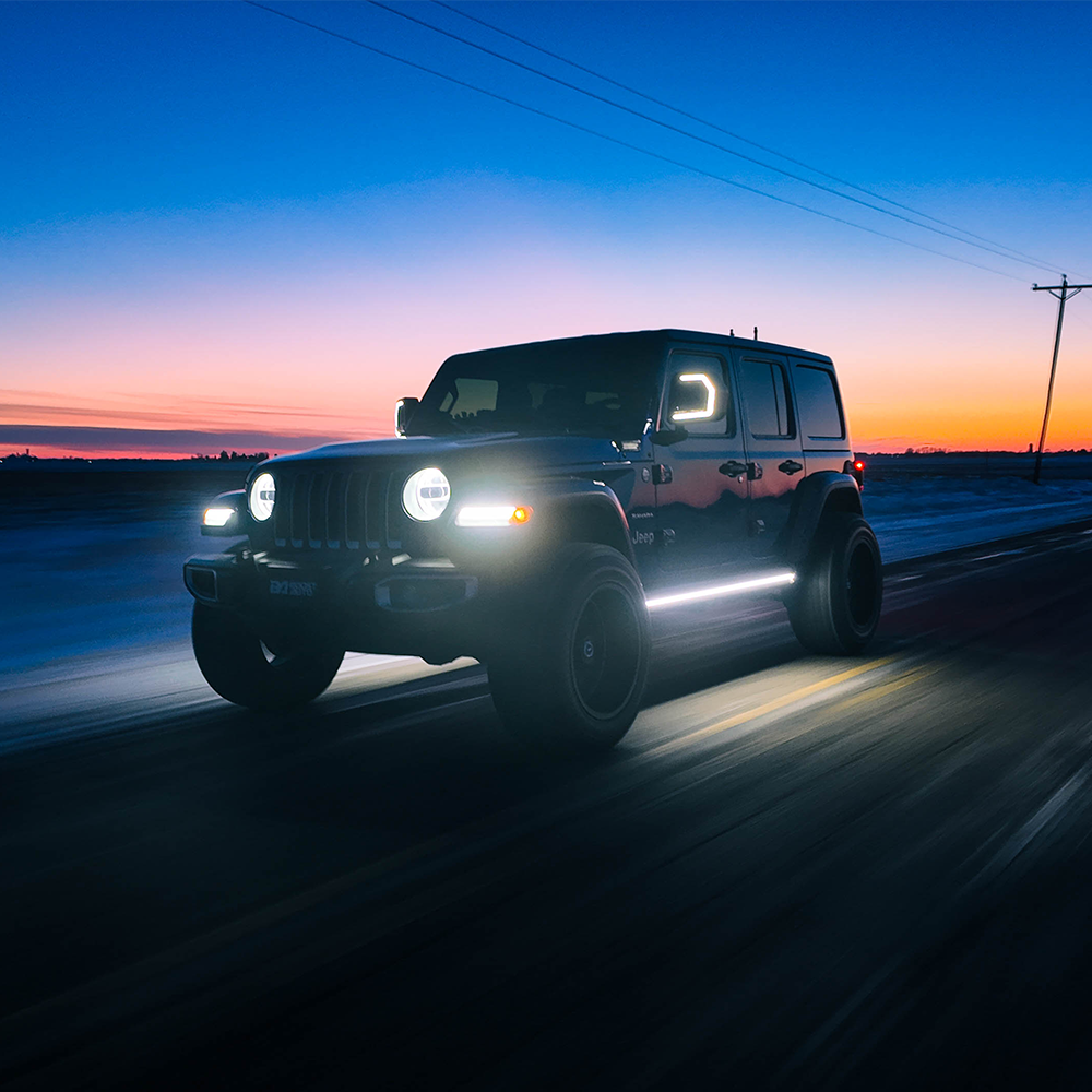 2018-2026 Jeep Wrangler JLU | Powered Light Up Running Boards
