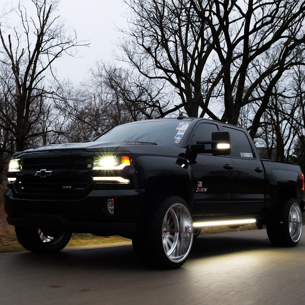 2014-2019 Chevy Silverado & GMC Sierra | Powered Light Up Running Boards