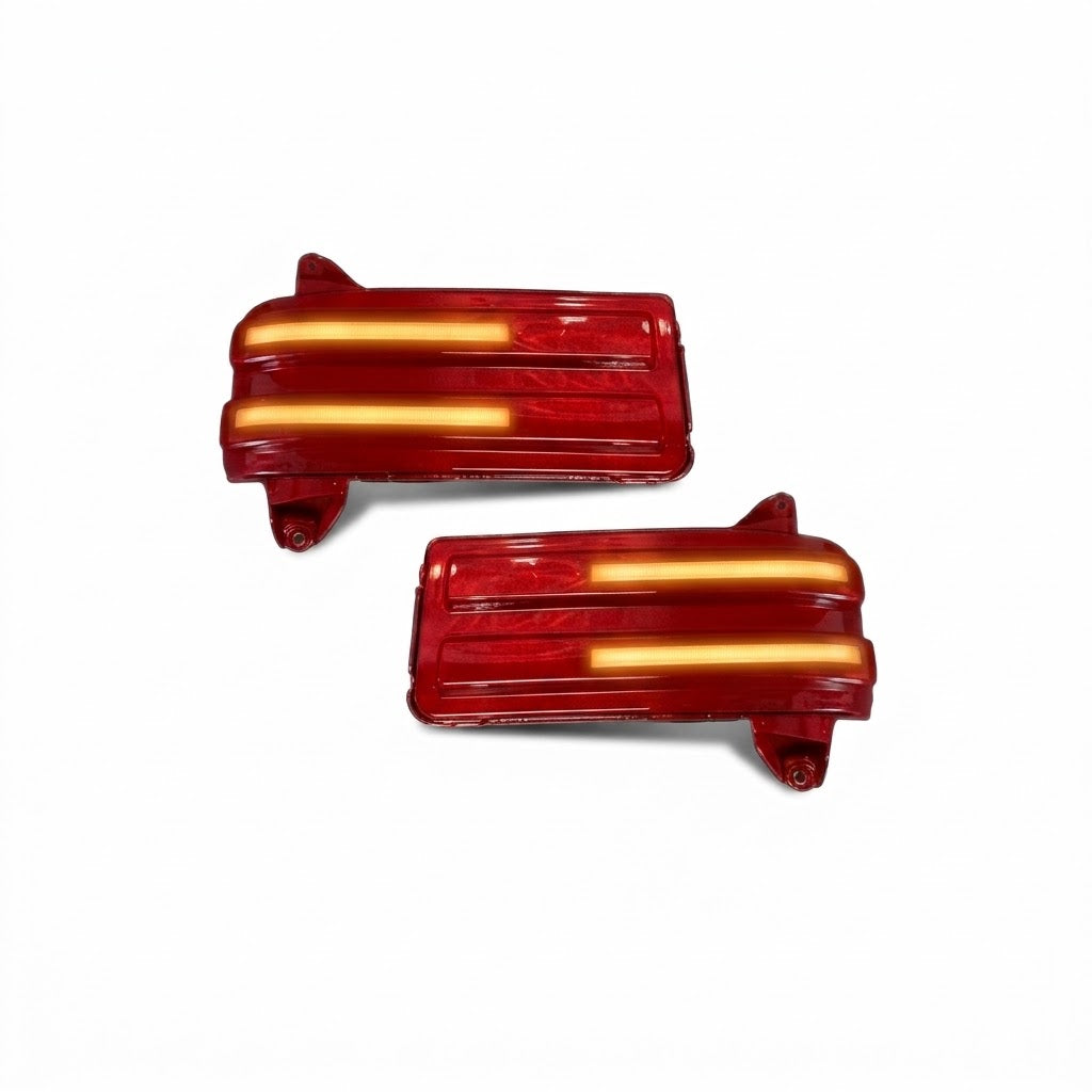 2019-2026 Chevy Silverado & GMC Sierra Colormatched Tow Mirror Marker Lights – Red, Amber Lit