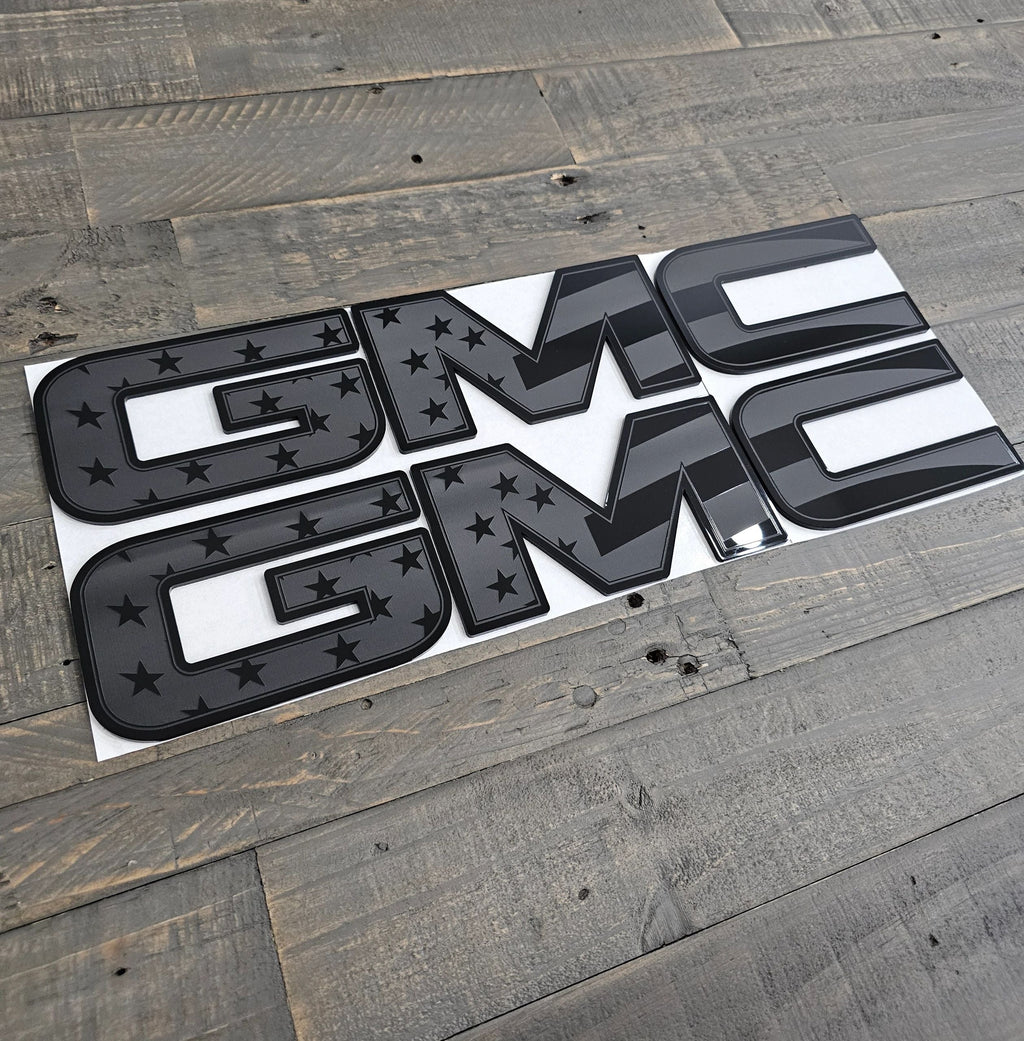 2019-2026 GMC Sierra | American Flag GMC Grille & Tailgate Emblem (installed reference photo)