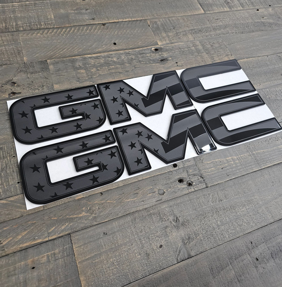 2019-2026 GMC Sierra | American Flag GMC Grille & Tailgate Emblem (installed reference photo)