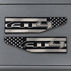 2021-2026 GMC Yukon | AT4 Over American Flag Fender Emblems (Pair) (installed reference photo)