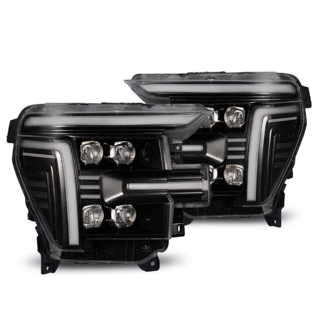 2024-2026 Ford F-150 & F-150 Raptor AlphaRex NOVA-Series LED Projector Headlights – Black