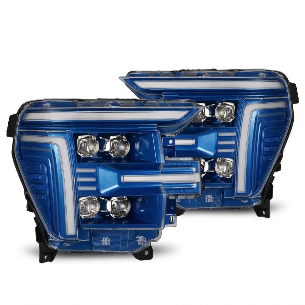 2024-2026 Ford F-150 & F-150 Raptor AlphaRex NOVA-Series LED Projector Headlights – Blue