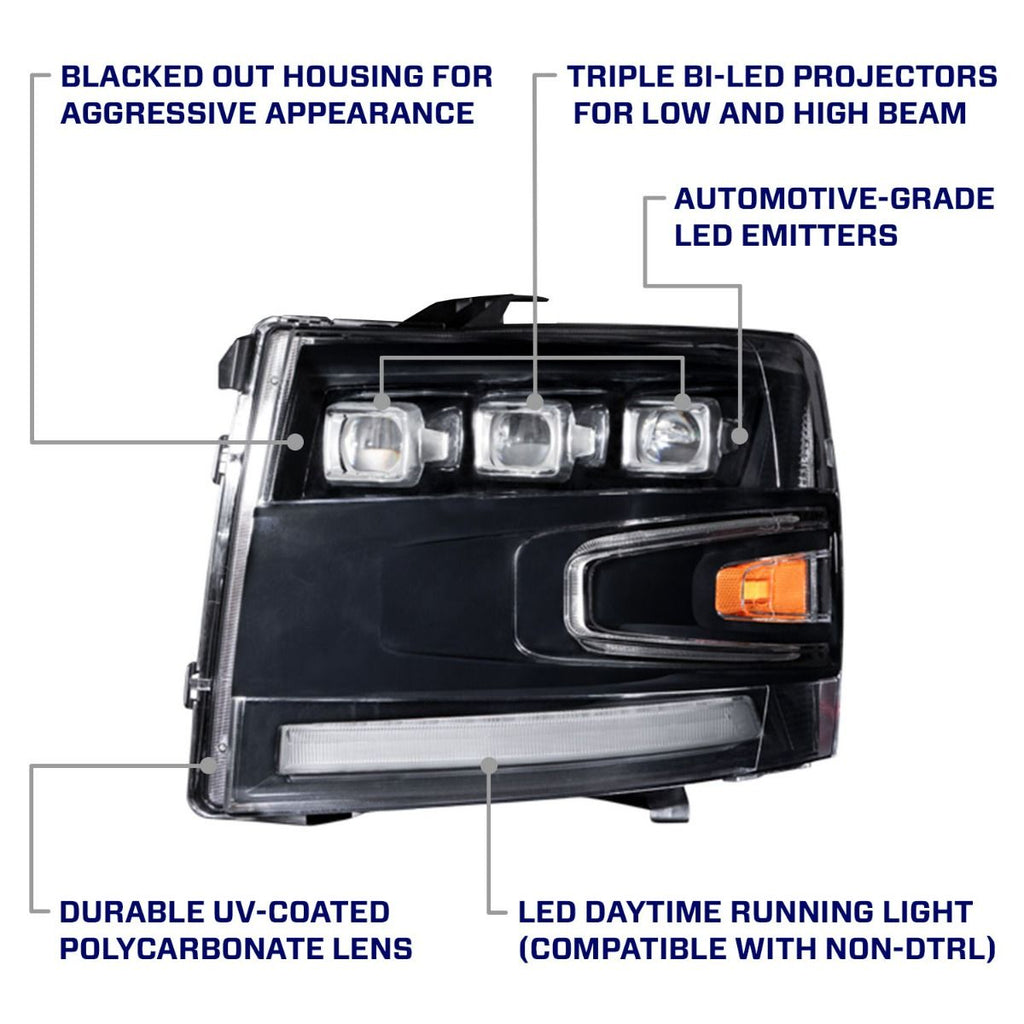 2007-2013 Chevrolet Silverado LED Projector Headlights