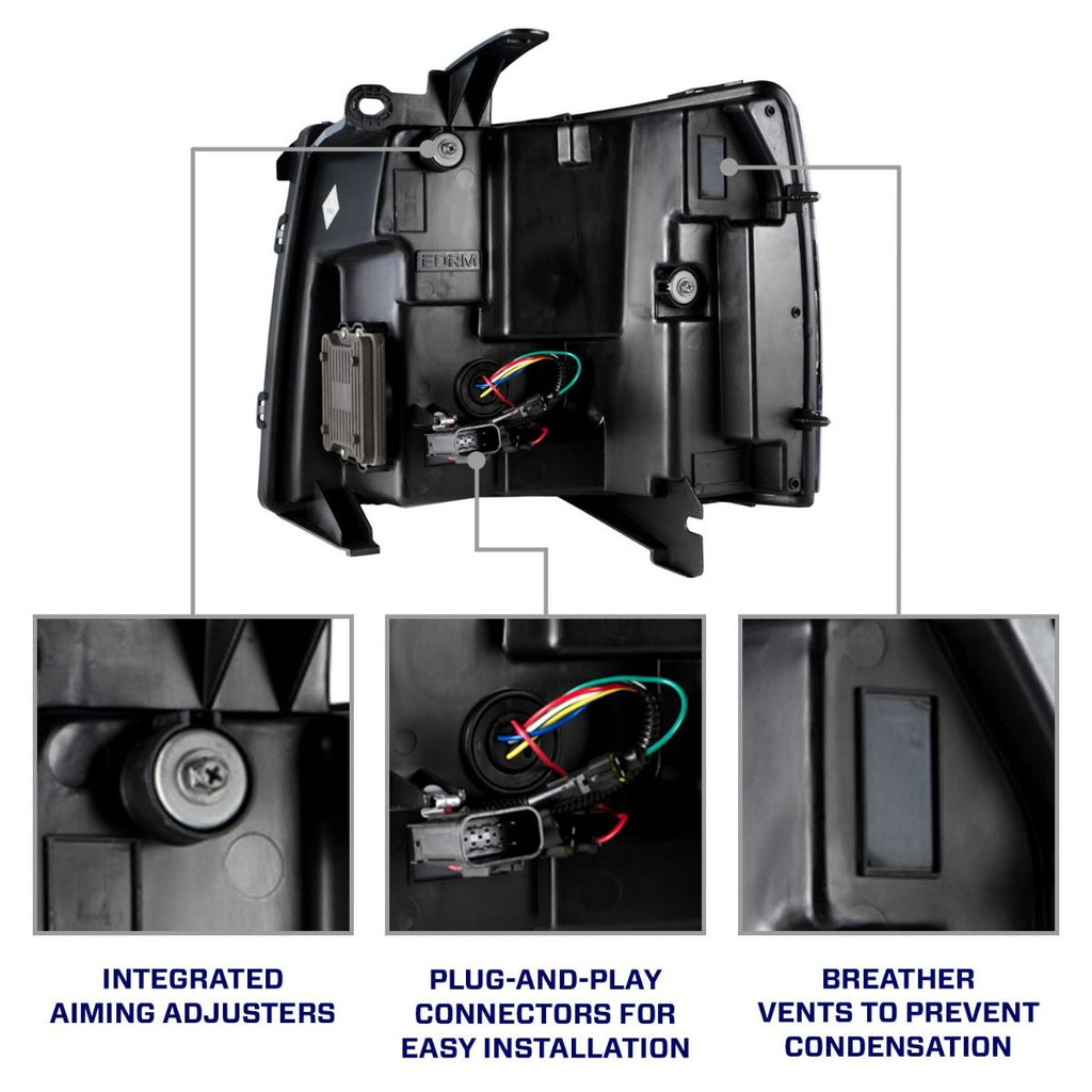 2007-2013 Chevrolet Silverado LED Reflector Headlights